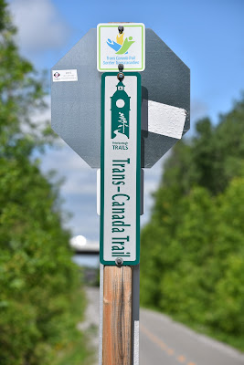 Trans Canada Trail Sign Peterborough Ontario.