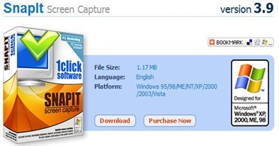 SnapIt Screen Capture on the website-vmancer