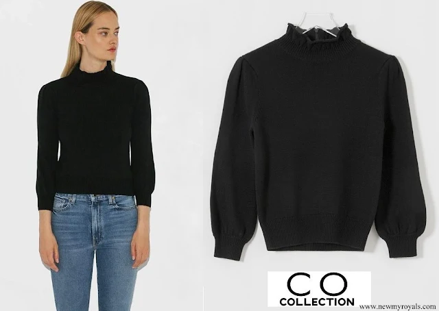 Queen Mary wore Co Essentials Black High Collar Sweater