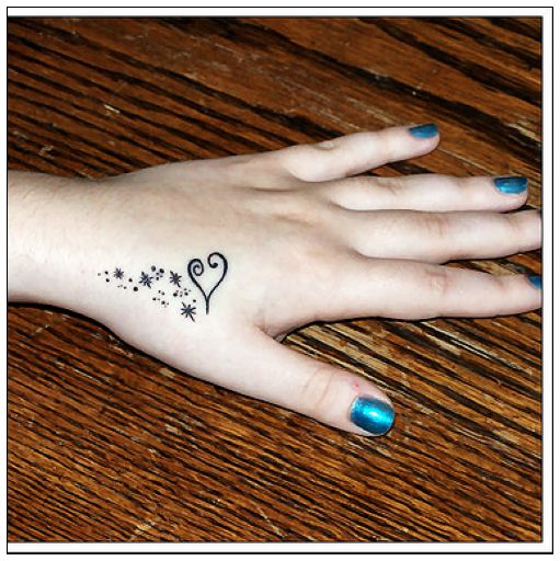 Heart Small Hand Tattoos Design For Girls