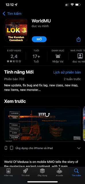 Tải world mu 3 ios