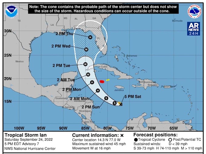 Tempestade tropical Ian ameaça o Caribe e a Flórida com condições de furacão