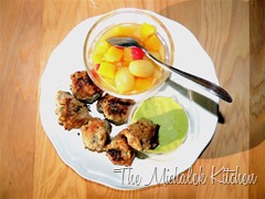 Turkey Zucchini Nuggets w Guac and Fruit