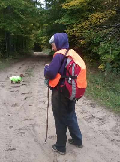 wet hiker