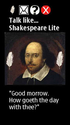 Application Talk Like Shakespeare Lite for Nokia 5800 and N8