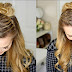 How To Make Triple French Braid Double Waterfall Mini Bun Hairstyle Tutorial