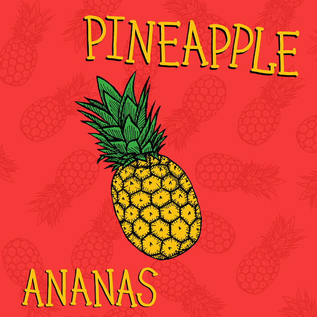 pineapple drawing picture book about fruits