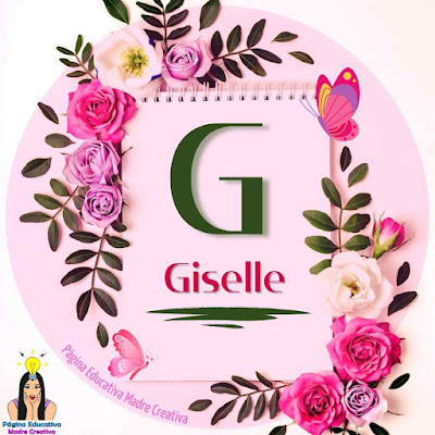 Cartel para imprimir del nombre Giselle gratis