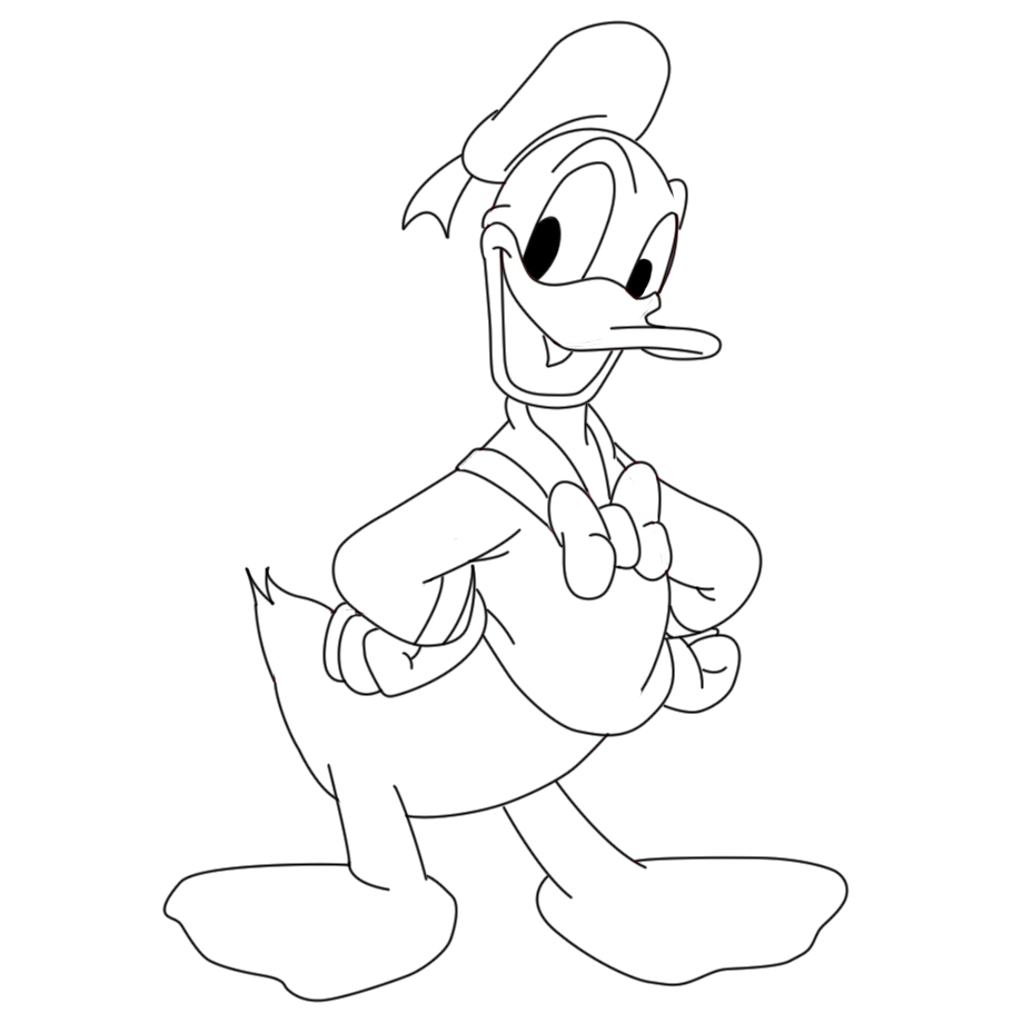 How To Draw Donald Duck - Draw Central