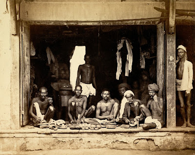 Country shoe makers, probably in Western India 1873