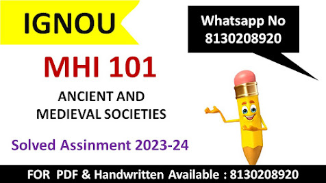 Mhi 101 solved assignment 2023 24 pdf; Mhi 101 solved assignment 2023 24 ignou