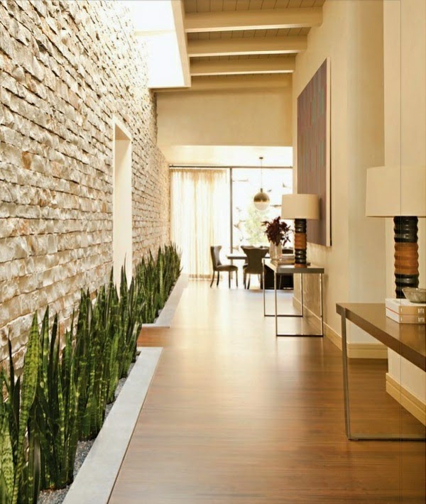 wall decor ideas hallway Natural Stone Interior Walls | 600 x 710