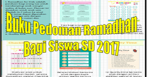 Buku Pedoman Ramadhan Bagi Siswa SD 2017 File Sekolah 