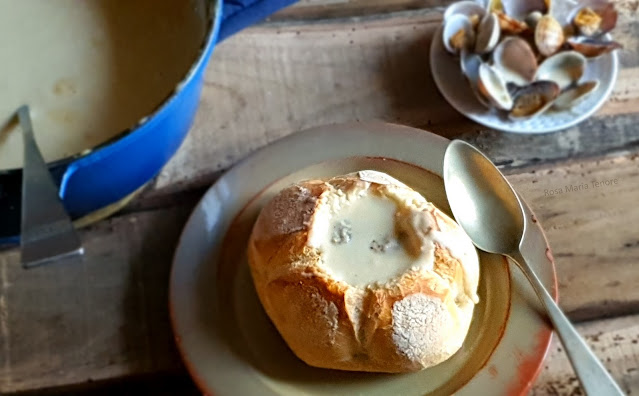 New England Clam Chowder - Zuppa di Vongole del New England