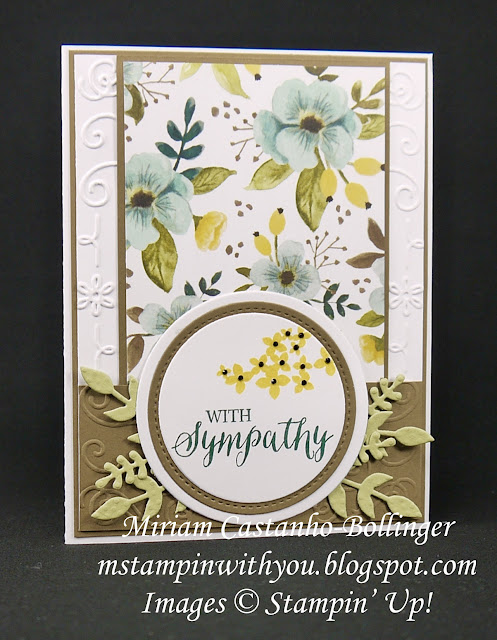 Miriam Castanho-Bollinger, #mstampinwithyou, stampin up, demonstrator, dsc, sympathy card, whole lot of lovely dsp, rose wonder stamp set, beautiful bunch, Beautiful Bouquet stamp set, big shot, stitched shapes framelits, layering circles, filigree frame tief, su