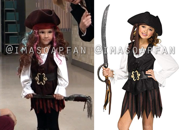 Avery Corinthos, Ava Scarola, Grace Scarola, Pirate Halloween Costume, General Hospital, GH