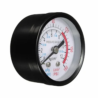 BSP Thread 0-180PSI 0-12Bar Air Pressure Gauge For Air Compressor Iron  Face Side Mount 1/8" hown-store