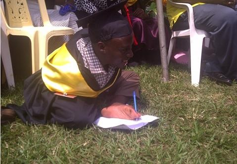 Photos: Ugandan Man Born Without Arms Graduates From University