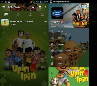 BBM Mod  Upin & Ipin v2.13.1.14 Apk No Clone.Terbaru 2016