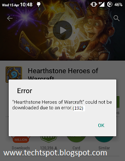 Fix Google Play Store Error 192