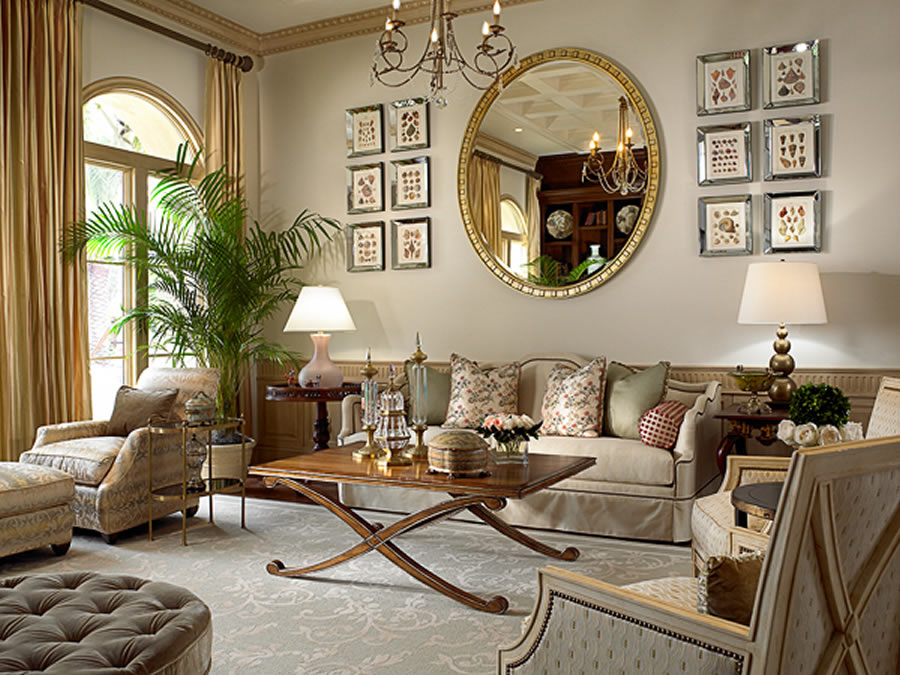 Classic Elegant Home Interior Design of Old Palm Golf Club by Rogers 