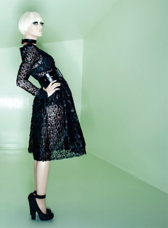 Katy Perry in ablack dress for Vogue Italy July 2012  