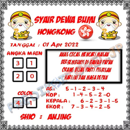 Prediksi Dewa Bumi Hongkong Jumat 01-Apr-2022