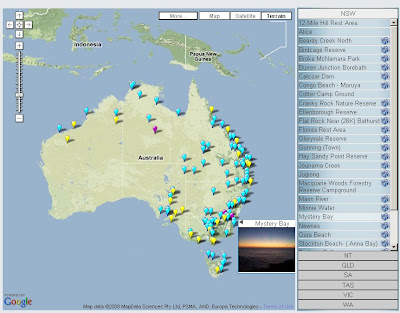 ozcamp main Camping Map