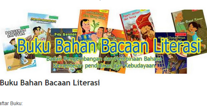 Download Kumpulan Buku Bahan Bacaan Literasi SD SMP SMA 
