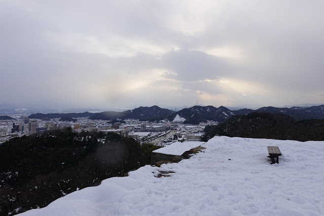 鳥取県米子市久米町 米子城跡の天守跡からの眺望