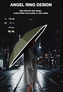 Premium Automatic Windproof Reflective Stripe Umbrella