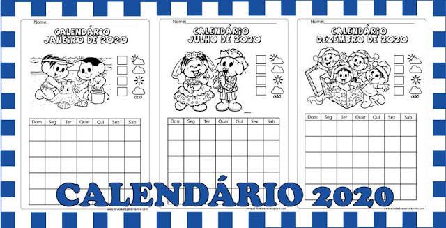 calendário 2020