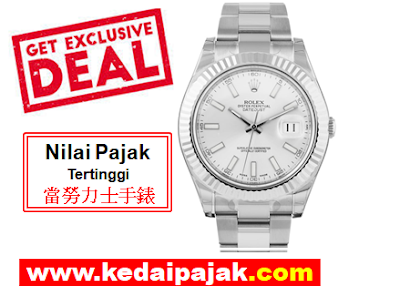 Pajak Jam Rolex Datejust Dengan RM19,000 - kedaipajak.com 