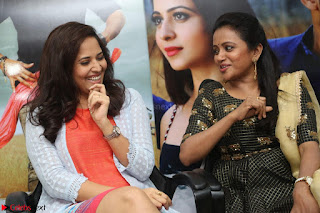 Actress Suma in Black Salwar Suit and Anusuya in orange Dress at winner movie press meet part 2 February 2017 (61).JPG