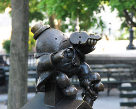 Detail of The Real World by Tom Otterness, Battery Park City, New York