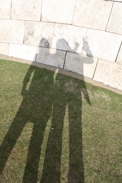 "Peace" Left:  Alex, Right: LeAnn on my birthday at the Getty Museum (image by LeAnn for linen & lavender)