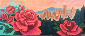 portland mural, mount hood, portland muralist, portland muralist, roses mural, texas mural, portland artist