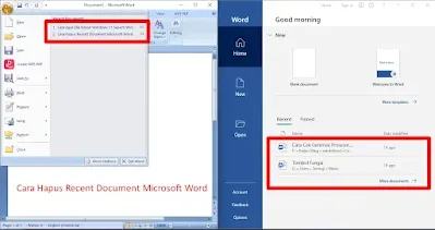 Cara Hapus Recent Document/Folder di Microsoft Word