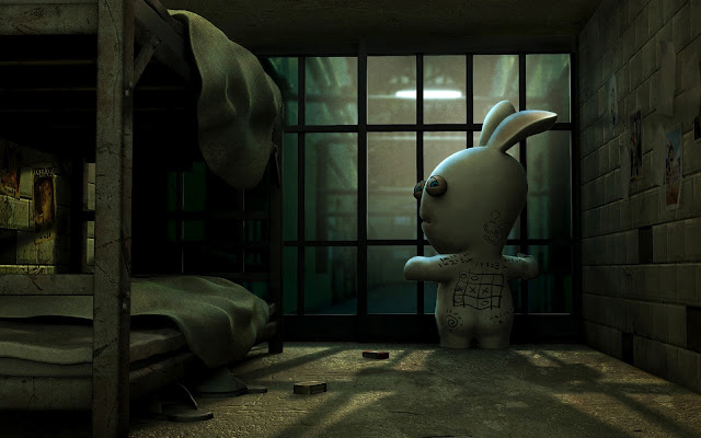 raving rabbid series, animation, jail