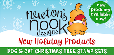 New Holiday Products! Cat & Dog Christmas Tree Stamps by Newton's Nook Designs