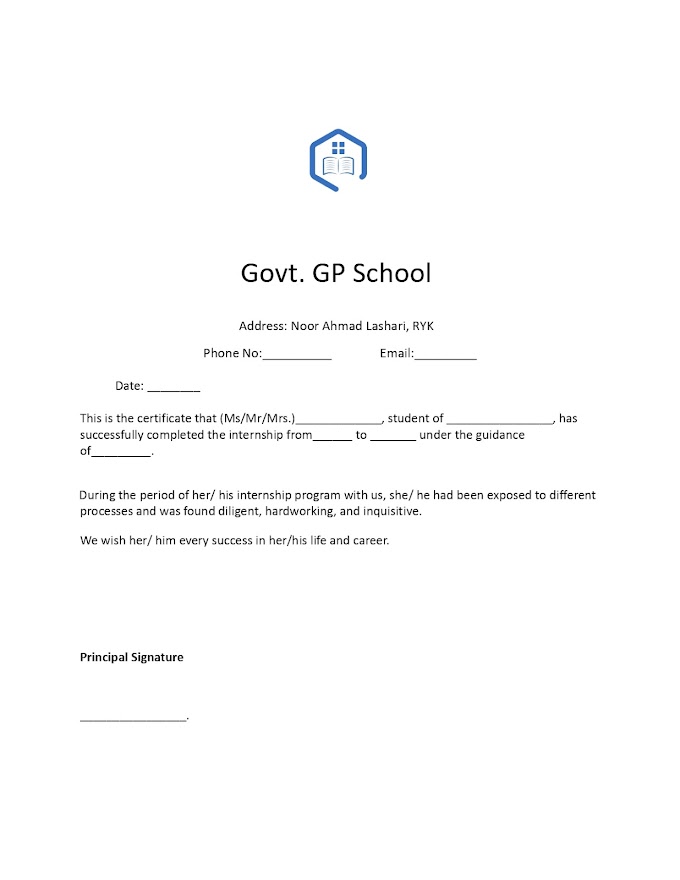 b.ed internship certificate | School Internship certificate form DOC & PDF file free download | Teaching practice certificate for b.ed students