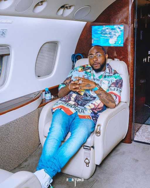 Davido Wishes Fans Happy New Year In A Private Jet Photo