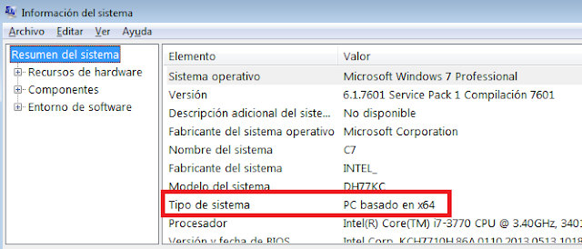 msinfo32 de windows 7