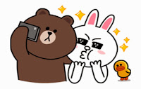 sticker line brown and cony