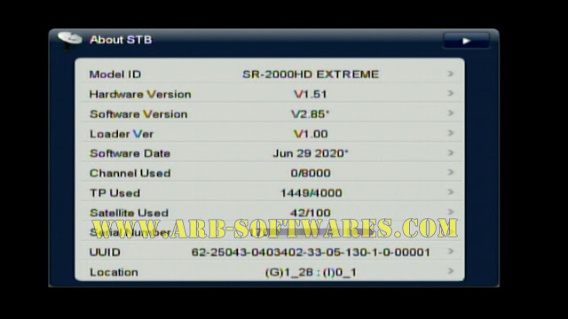 STARSAT 2000 HD EXTREME NEW SOFTWARE V2.85 STAR-EVER 29 JUNE 2020