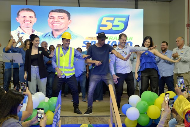 Ação 55 reúne multidão em Siderópolis em apoio à reeleição de Franqui Salvaro