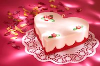 valentine wishes with a cake
