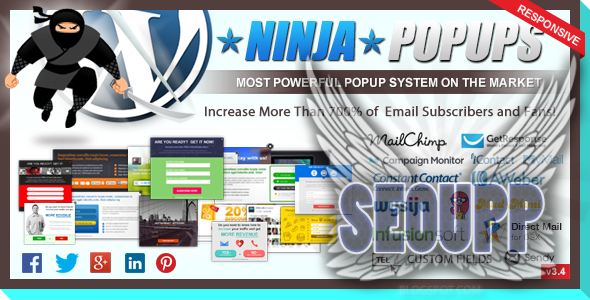 Ninja Popups for WordPress v3.4 اضافة بريميوم للووردبريس 2015