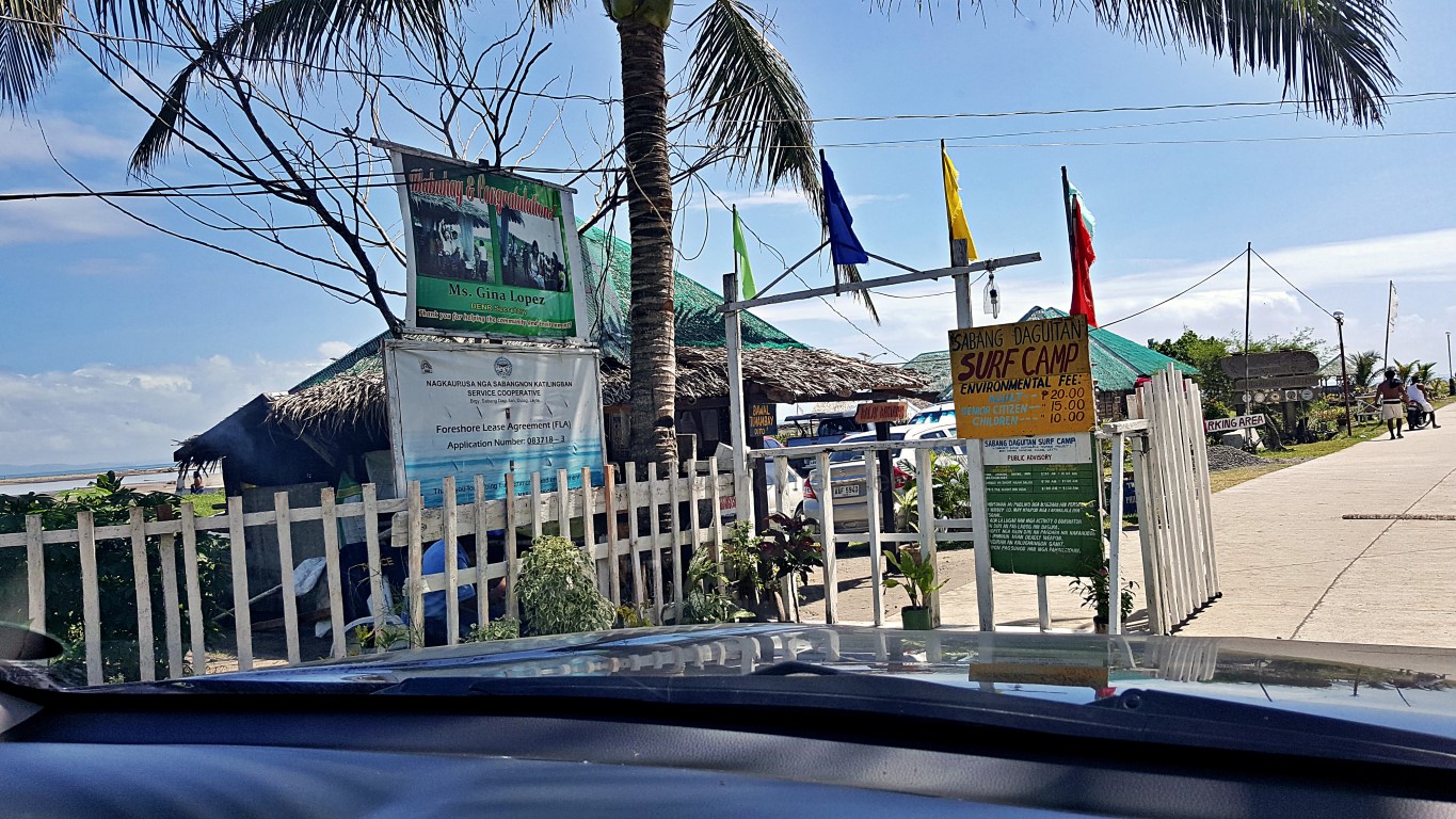 entrance gate of Sabang Daguitan Surf Camp in Dulag Leyte