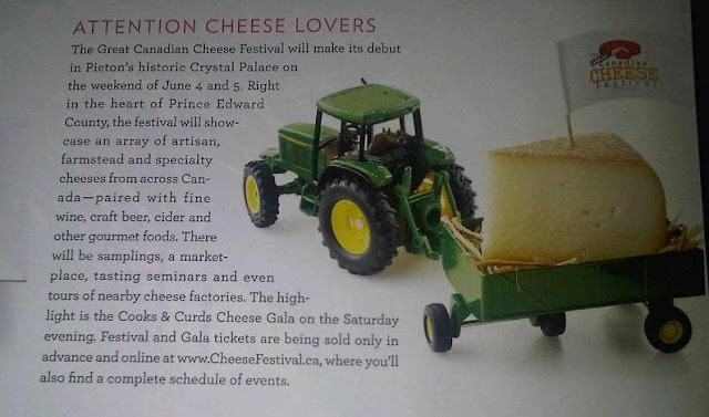 John Deere tractor and cheese